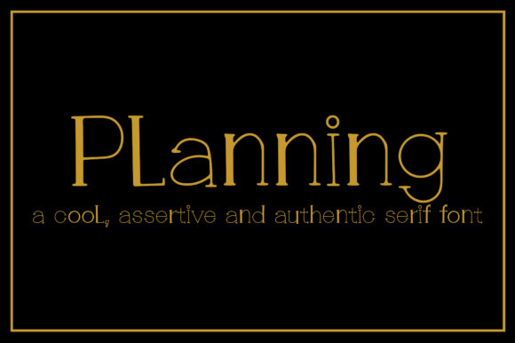 Planning Serif Font for Makers