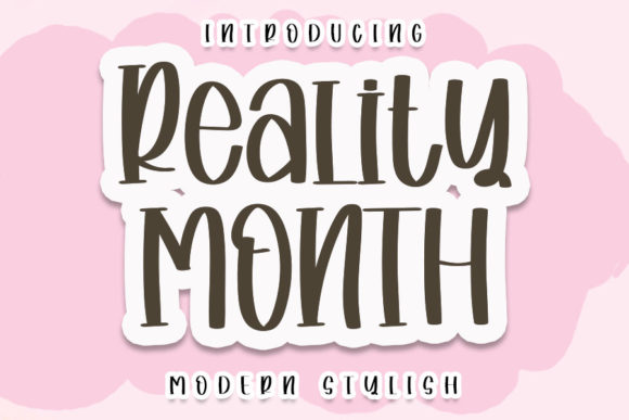 Reality Month Serif Font for Makers