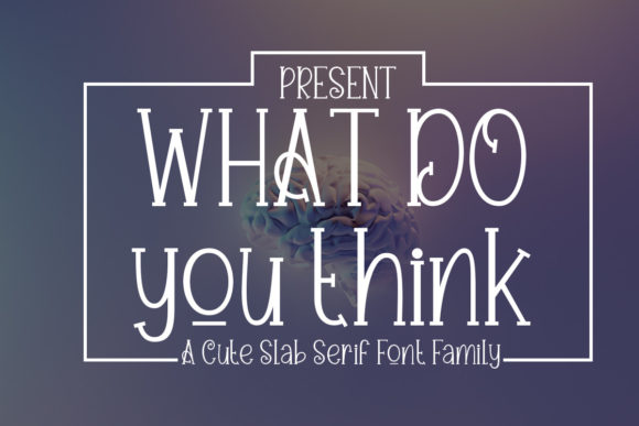 What Do You Think: A Cheerful Serif Font for Web Design